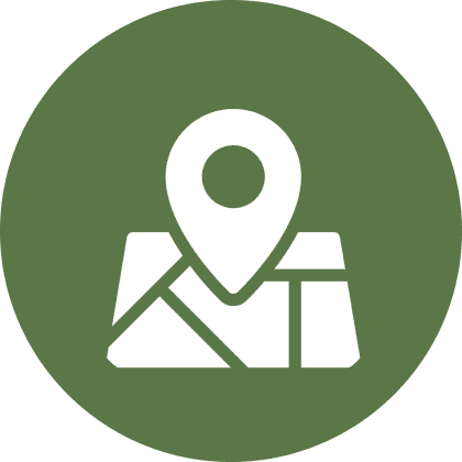 Map icon with location pin on green.